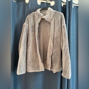 Victoria’s secret PINK grey fuzzy jacket